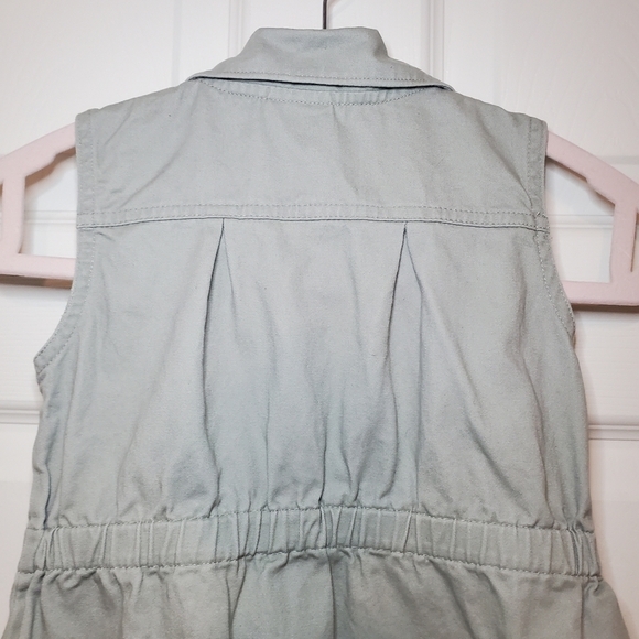 Aspen Kids Zip Up Khaki Green Utility Vest Sz 5 - Picture 3 of 7